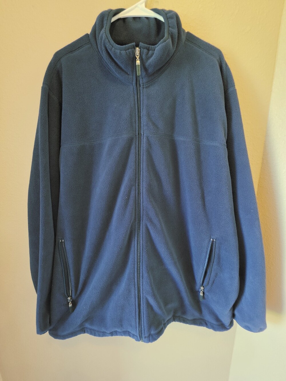 Men's Navy Full-Zip Soft/cozy Fleece Jacket - Size XXL